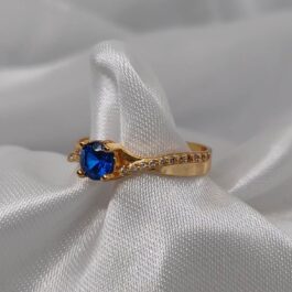 Anillo 18K con zafiro