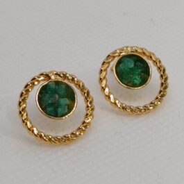 Aretes en Bronce baño de Oro
