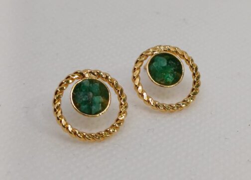 Aretes en Bronce baño de Oro