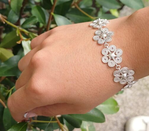 Pulsera en Plata tecnica Filigrana